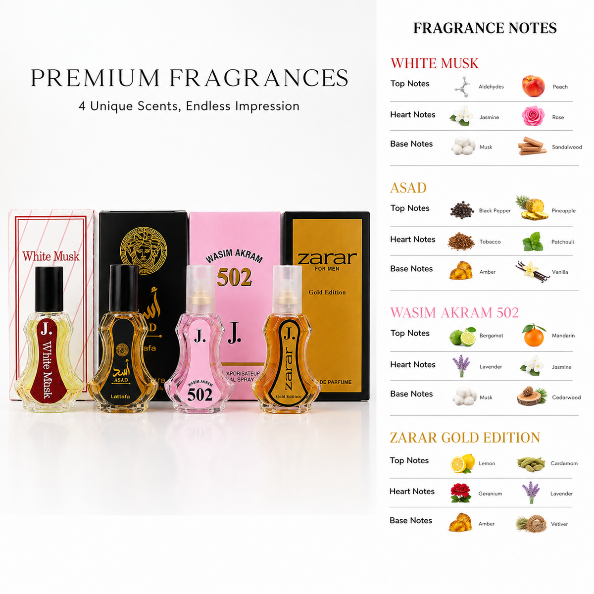 PACK OF 4 PERFUMES