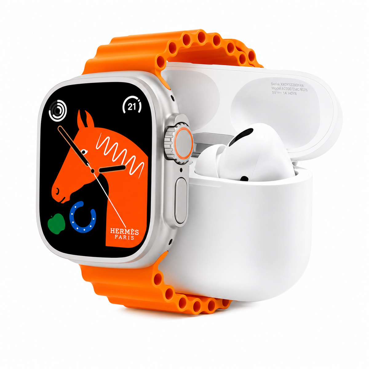 I20 Ultra Smart Watch With Earbuds And 7 Straps